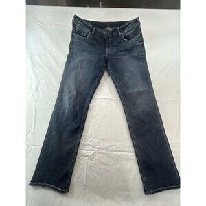 Silver Jeans Co Elyse Straight Jeans 36W Mid Rise Denim 31 Inseam